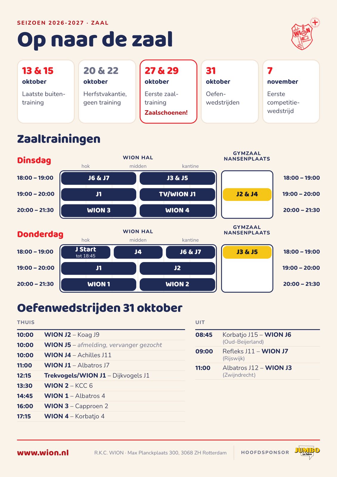 Alles over de zaalperiode